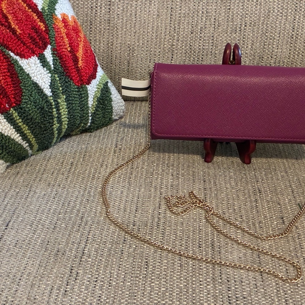 Elegant Purple Chain Clutch